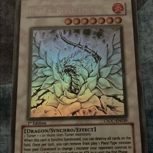 Yu-Gi-Oh! Ghost Rare Black Rose Dragon 1st Ed CSOC-EN039 Near Mint Condition